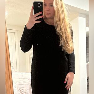 Katherine Braclay black longsleeve black dress